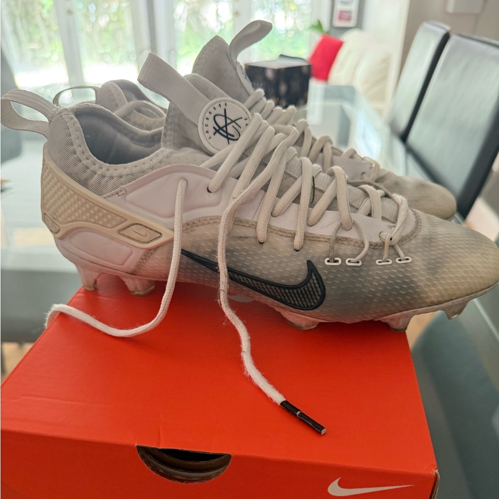 Nike White & Black Lacrosse Cleats